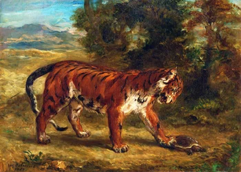 Tigre con tartaruga, 1862